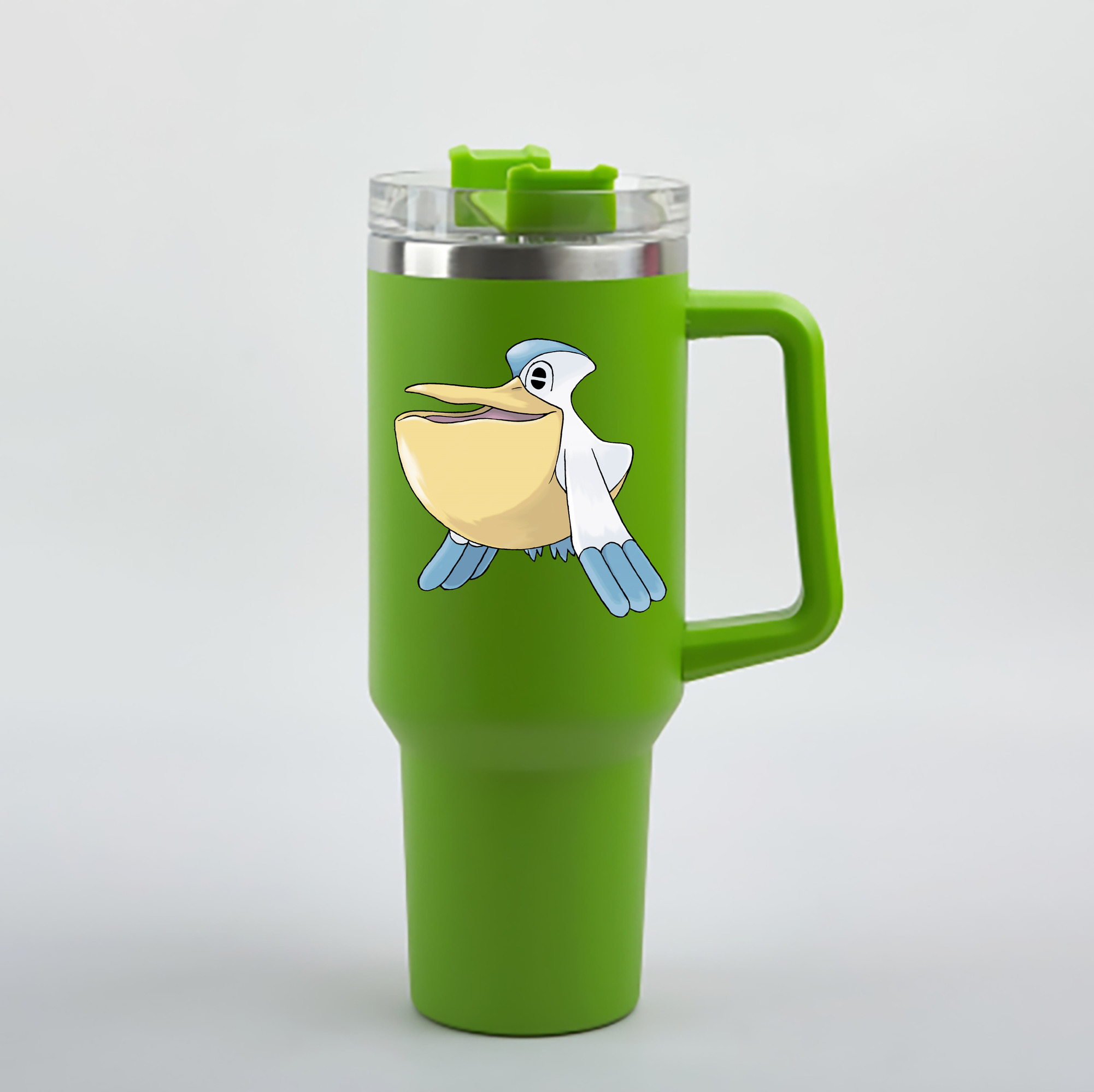 （画像用） ポケットモンスター Pokémon 1200mL車用タンブラー - クリスタルステッカー（プラスチックストロー付き）